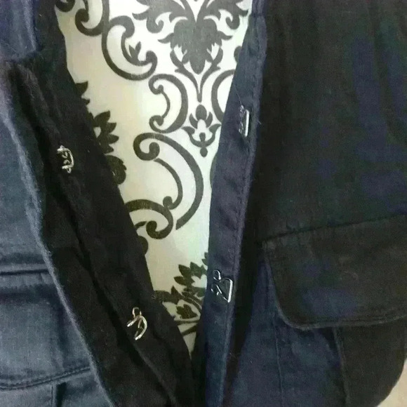 Mossimo Hook & Eye Blue High Collar Shirt, XS - Picture 4 of 8